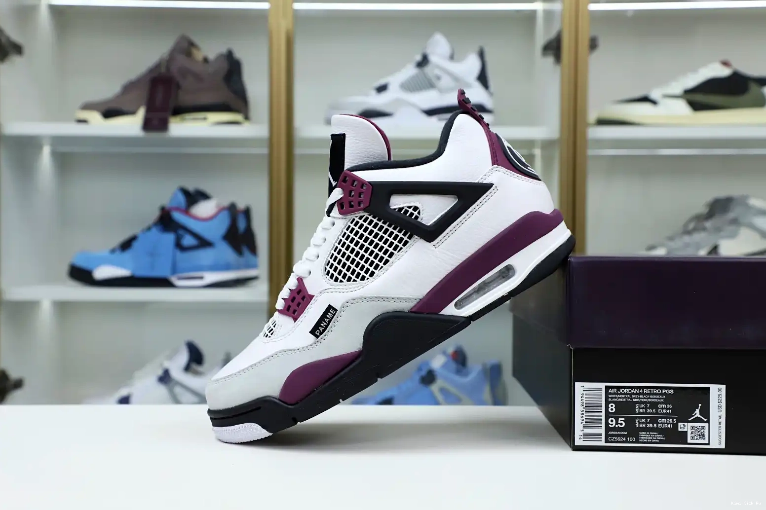 PARIS JORDAN 'BORDEAUX' AIR 4 RETRO JORDAN SAINT-GERMAIN Kimikick X AIR 0724